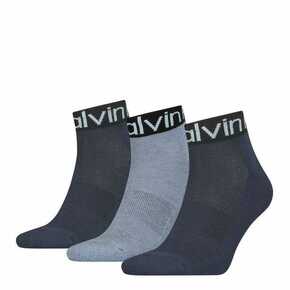 Calvin Klein nogavice (3-pack) - modra. Dolge nogavice iz zbirke Calvin Klein. Model iz elastičnega