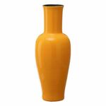 BigBuy Vaza 21,5 x 21,5 x 52,5 cm Keramika Rumena