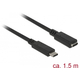 Delock 85534 razširitveni kabel SuperSpeed USB, 1,5 m, črn