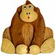 2Otroški igrači Lesena magnetna plošča velika Opica rjava