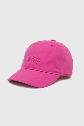 Otroška bombažna bejzbolska kapa GAP roza barva - roza. Otroška kapa s šiltom vrste baseball iz kolekcije GAP. Model izdelan iz bombažne tkanine.