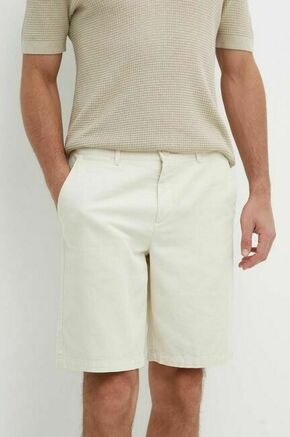 Bombažne kratke hlače Sisley bež barva - bež. Kratke hlače iz kolekcije Sisley. Model izdelan iz gladke tkanine. Model iz izjemno udobne bombažne tkanine.
