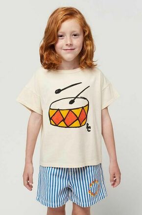 Otroška bombažna kratka majica Bobo Choses oranžna barva - oranžna. Otroške kratka majica iz kolekcije Bobo Choses. Model izdelan iz tanke