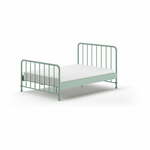 Zelena kovinska postelja z letvenim dnom 140x200 cm BRONXX – Vipack