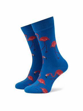 Funny Socks Visoke nogavice Unisex Flamingos SM1/02 Modra