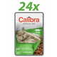 Calibra Sterilised, mokra hrana za odrasle mačke, losos, 24 x 100 g