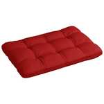 vidaXL Blazina za kavč iz palet rdeča 120x80x12 cm blago