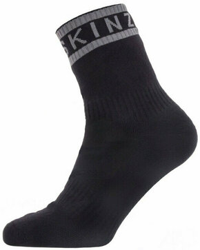 Sealskinz Waterproof Warm Weather Ankle Length Sock With Hydrostop Black/Grey S Kolesarske nogavice