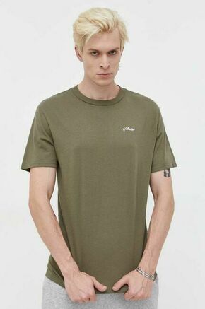 Bombažna kratka majica Hollister Co. zelena barva - zelena. Lahkotna kratka majica iz kolekcije Hollister Co. Izdelana iz izjemno udobne pletenine. Model iz mehke in na otip prijetne tkanine.