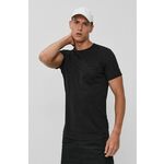Bombažen t-shirt !SOLID črna barva - črna. T-shirt iz kolekcije !SOLID. Model izdelan iz tanke, rahlo elastične pletenine.
