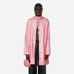 Vodoodporna jakna Rains 12020 Long Jacket roza barva - roza. Jakna iz kolekcije Rains. Nepodložen model, izdelan iz vodoodpornega materiala.