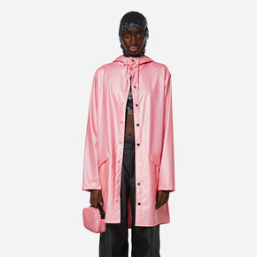 Vodoodporna jakna Rains 12020 Long Jacket roza barva - roza. Jakna iz kolekcije Rains. Nepodložen model
