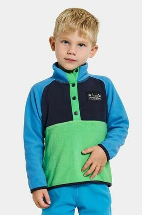 Otroški pulover Didriksons MONTE KIDS HALF BU 3 - modra. Otroški pulover iz kolekcije Didriksons. Model izdelan iz vzorčaste pletenine.