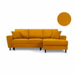 Oranžna raztegljiva sedežna garnitura Kooko Home Jazz, desni kot