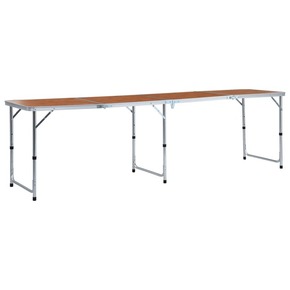 Shumee Zložljiva miza za kampiranje iz aluminija 240x60 cm