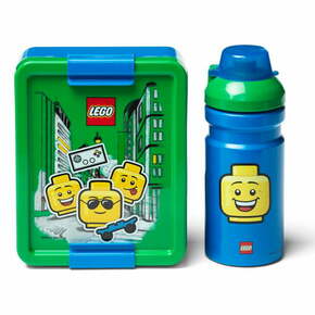 LEGO ICONIC Boy deseti komplet (steklenica in škatla) - modra / zelena