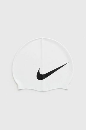 Plavalna kapa Nike bela barva - bela. Plavalna kapa iz kolekcije Nike. Model izdelan iz silikona.