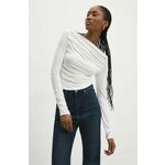 Majica Answear Lab ženska, bež barva - bež. Bluza iz kolekcije Answear Lab, izdelana iz elastične pletenine. Kolekcija je na voljo izključno na Answear.Si.