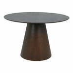 Okrogla jedilna miza z mizno ploščo v orehovem dekorju ø 120 cm Bolton – House Nordic