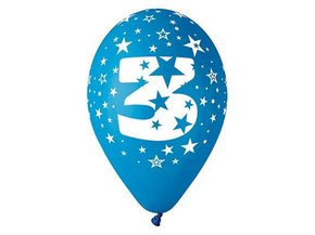Napihljiv balon - komplet 5 kosov ŠTEVILKA "3"