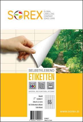 Sorex labels Etikete sorex 38x21