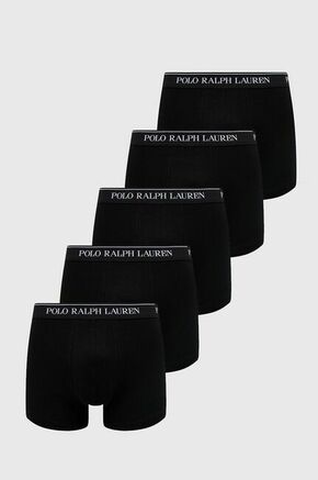 Boksarice Polo Ralph Lauren moške - črna. Boksarice iz kolekcije Polo Ralph Lauren. Model izdelan iz elastične pletenine. V kompletu je pet parov.