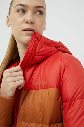Puhasta športna jakna Marmot Guides Down rjava barva - rjava. Puhasta športna jakna iz kolekcije Marmot. Podloženi model