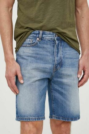 Jeans kratke hlače United Colors of Benetton moški - modra. Kratke hlače iz kolekcije United Colors of Benetton. Model izdelan iz jeansa. Trden material