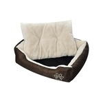 VIDAXL Topla pasja postelja s podloženo blazino S