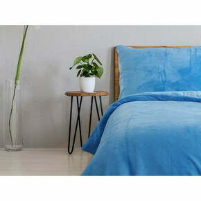 Modra enojna posteljnina iz mikropliša 140x200 cm Uni – B.E.S.
