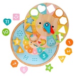 Petit Collage Učebné viacjazyčné hodiny + počítanie a farby