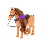 WEBHIDDENBRAND Konj 17 cm z dodatki - mešanica barv (svetlo rjava, temno rjava)