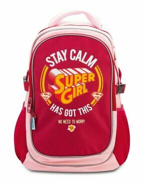 BAAGL Šolski nahrbtnik s pončem Supergirl - STAY CALM