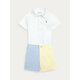 Polo Ralph Lauren Komplet polo majica in hlače 320902537001 Bela Regular Fit