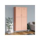 VIDAXL Garderobna omara roza 90x50x180 cm jeklo