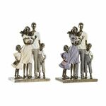 NEW Okrasna Figura DKD Home Decor 17,5 x 8,5 x 26 cm Zlat Družina (2 kosov)