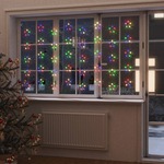 vidaXL LED zavesa z zvezdicami 200 LED lučk barvna 8 funkcij