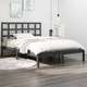 shumee Okvir za posteljo, siv, masivni les, 160 x 200 cm