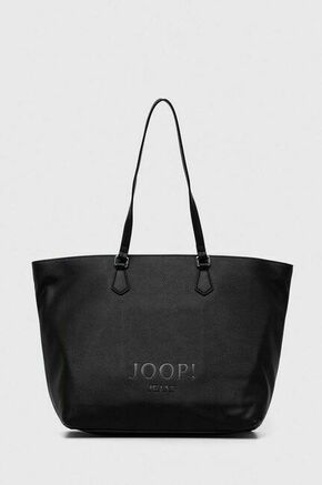 Torbica Joop! črna barva - črna. Velika nakupovalna torbica iz kolekcije Joop!. Model na zapenjanje
