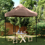 vidaXL Zložljivi pop-up šotor za zabave rjav 200x200x306 cm