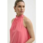 Majica Morgan OCLAK ženska, roza barva, OCLAK - roza. Bluza iz kolekcije Morgan izdelana iz materiala iz tila. Model iz tankega materiala je idealen za toplejše letne čase.