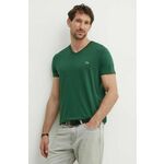 Lacoste kratka majica - zelena. Kratka majica iz kolekcije Lacoste. Model izdelan iz enobarvne pletenine.