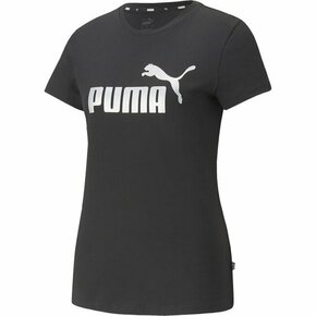 Puma bombažna majica - črna. T-shirt iz zbirke Puma. Model narejen iz tanka