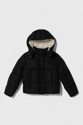 Otroška jakna Pinko Up črna barva - črna. Otroški jakna iz kolekcije Pinko Up. Podložen model