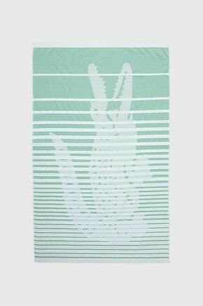 Brisača za plažo Lacoste L Ebastan Poivron 100 x 160 cm - zelena. Brisača za na plažo iz kolekcije Lacoste. Model izdelan iz vzorčaste tkanine.