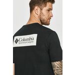 Columbia bombažna majica - črna. T-shirt iz zbirke Columbia. Model narejen iz tanka, elastična tkanina.