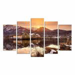 Slike v kompletu 5 ks 20x60 cm Winter Sunset – Wallity