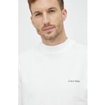 Majica z dolgimi rokavi Calvin Klein moški, bela barva - bela. Majica z dolgimi rokavi iz kolekcije Calvin Klein. Model izdelan iz tanke, elastične pletenine.
