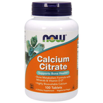 NOW Foods Kalcijev citrat z minerali &amp; amp; Vitamin D-2 (kalcij z minerali in vitamin D2), 100 tablet