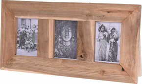 HOMESTYLING Fotografski okvir iz tikovine za 3 fotografije 55 x 28 cm